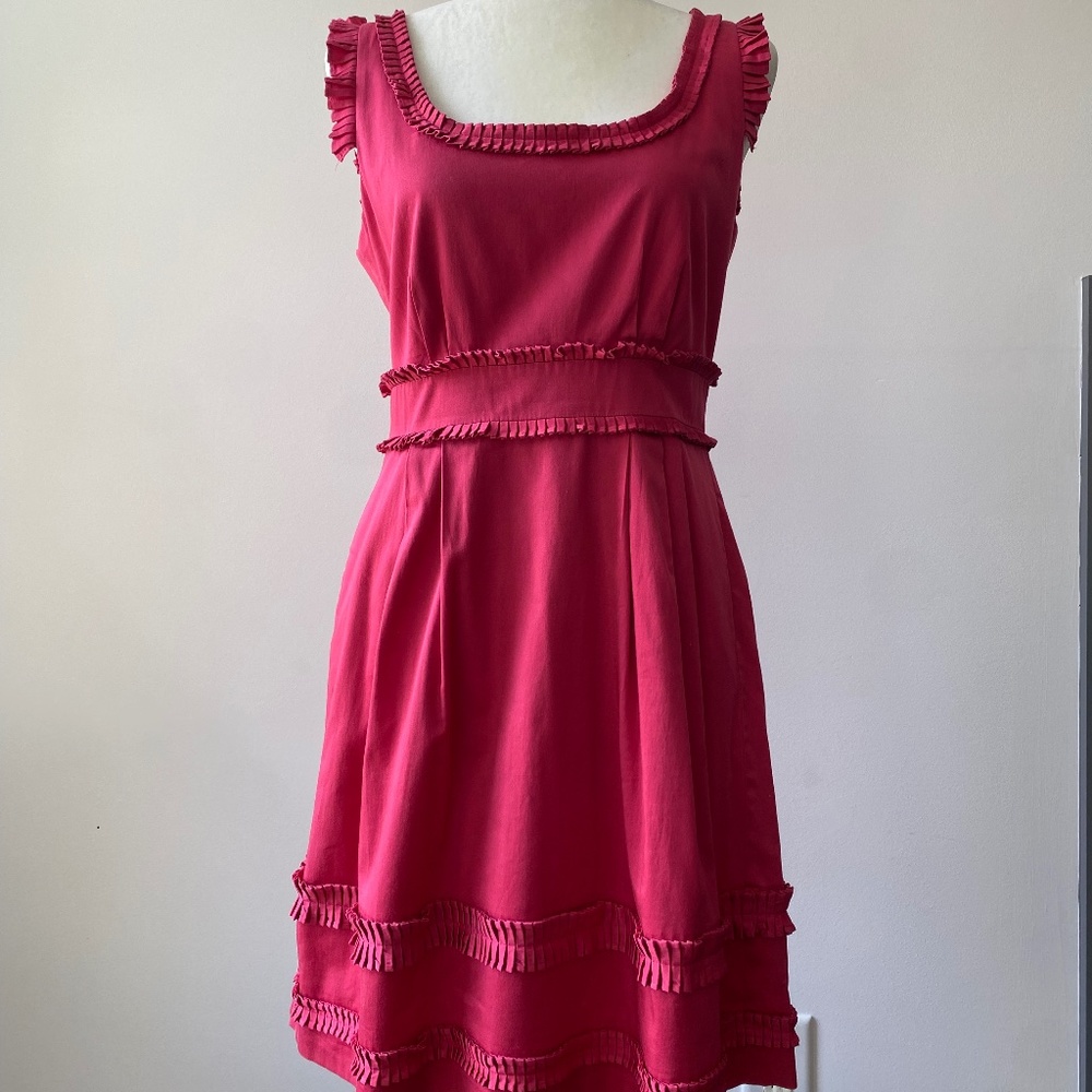 Max and Cleo Pink Scoop neck Sleeveless Dress Sz 8